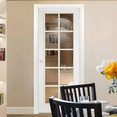 UK Interior telaio in legno SA vetro Design porta francese con Vetro smerigliato