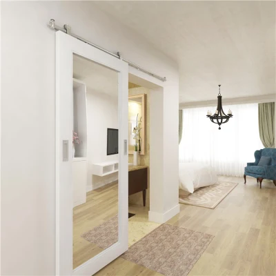  Prima Door Outdoor WPC Doors interni nuovo stile in legno massello Interno della portiera industriale senza telaio interno della portiera
