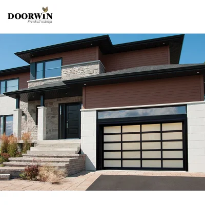  2022 Doorwin Texas Hot sale Villa architettura stile moderno alluminio E vetro automatico moderno roll up garage porte