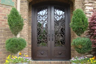 Porta esterna della Villa con motivo a griglia di lusso per impieghi gravosi pre-Hung in lavorazione Porta in ferro