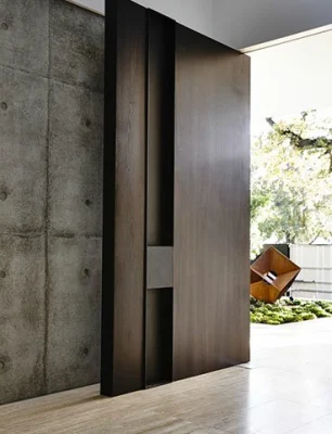  Porta d&prime;ingresso della Villa degli Stati Uniti, facciata moderna della Villa principale Porta Design solido ingresso in legno Pivot porta in legno per residenziale