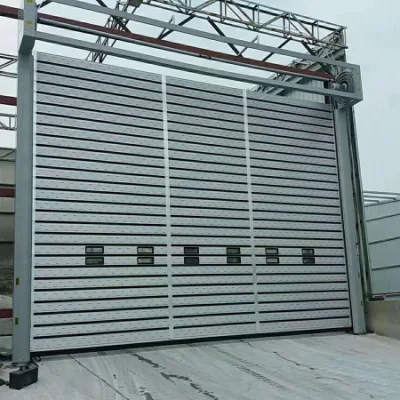 Porta a rulli industriale porta automatica ad alta velocità spirale in alluminio Fast Sportello di sicurezza dell&prime;otturatore a rullo