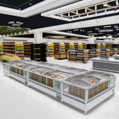  Ustom Supermarket Shop Design Service 3D rendering Shop Design frigorifero