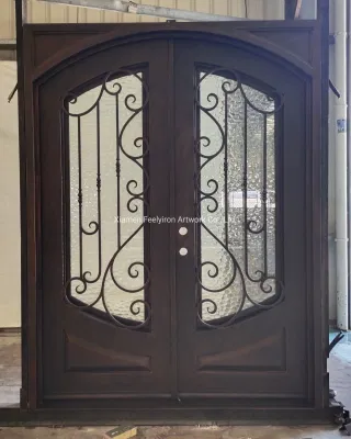 Design moderno, esterno decorativo, ingresso principale, porta frontale in ferro battuto