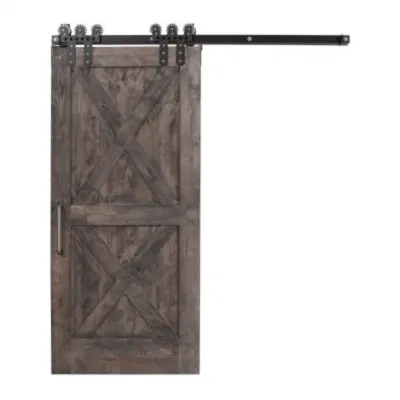  Kit di installazione non rifinito in legno pannello porta del granaio