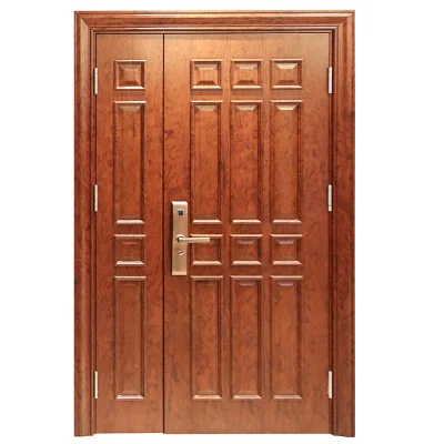  Esterno residenziale Hotel Appartamento ignifugo Sound Proof House ingresso principale Legno melaminato legno di legno di teak ignifugo legno massiccio Porte in legno