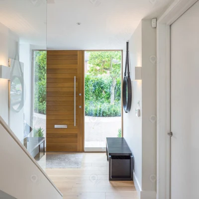 Prima Italian Design Australian Villa Grande e lussuoso ingresso moderno Ingresso anteriore porta girevole in legno massello