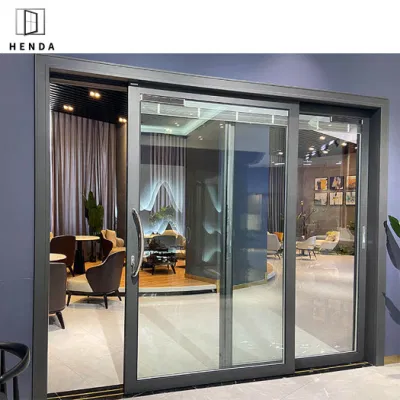 10% di sconto sulla rottura termica esterna/interna alluminio a doppia tempra nuovo acciaio/legno/sicurezza/metallo/patio/garage/aggancio Porta scorrevole in vetro di alluminio