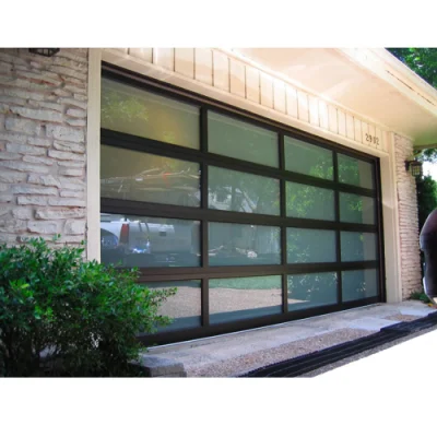  Alluminio all&prime;ingrosso usato controllo remoto automatico sopra il metallo di sicurezza della testa Porte/porte per garage con pannello in vetro in alluminio