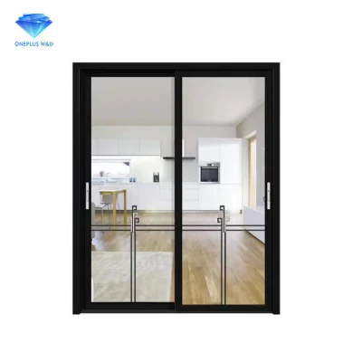  Moderna porta esterna patio con finestra in vetro a doppi vetri di stile australiano Esterno insonorizzato balcone Porte scorrevoli in alluminio