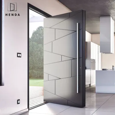 Ingresso Casa solido Rolling vetro porta automatica cancello Armored ingresso Porta con vetro di sicurezza composita porta interna Porte in legno porta girevole