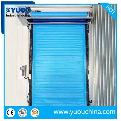 Congelatore industriale automatico in tessuto PVC termoisolato ad alta velocità Sportelli otturatore a rullo ad azione rapida con rotazione in alto Per Cold Storage