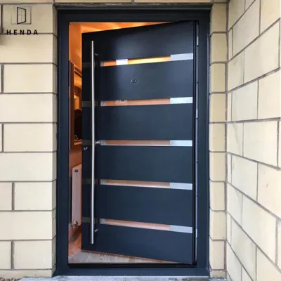 Prezzo all&prime;ingrosso alluminio Design moderno ferro principale doppio cancello singolo Vetro di ingresso sicurezza frontale esterno interno in metallo nuovo perno in acciaio Porta