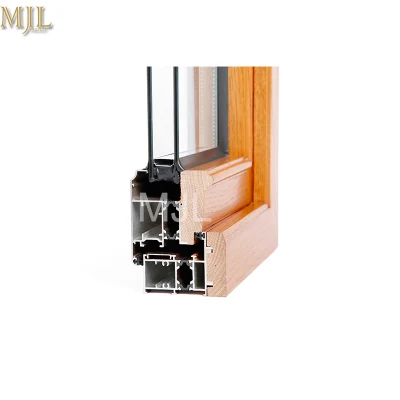  Struttura in alluminio composito legno porta in vetro temprato con design a griglia