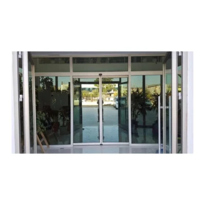  Porta esterna commerciale in alluminio porta scorrevole in vetro intelligente automatica