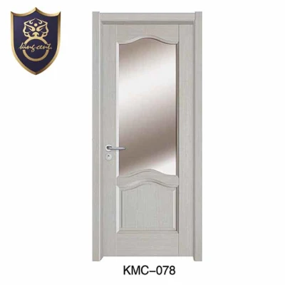  Porta singola interna in legno con apertura a rotazione con porta in vetro