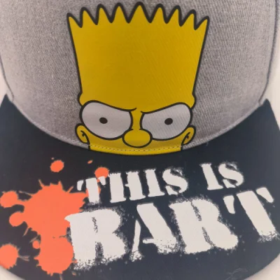  Disney Hat Simpsons con logo stampato tessuto estivo in poliestere-cotone Offset multicolore Cappellino da baseball
