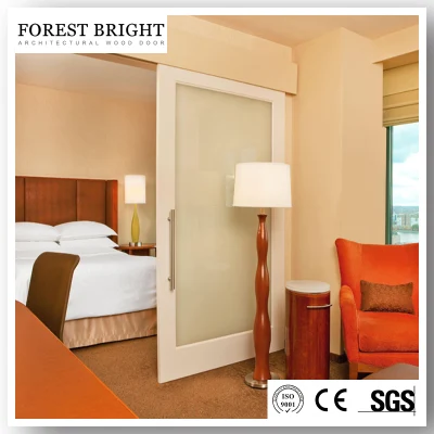 Porta scorrevole in vetro laminato verniciato bianco Marriott per Porta d&prime;ingresso del bagno