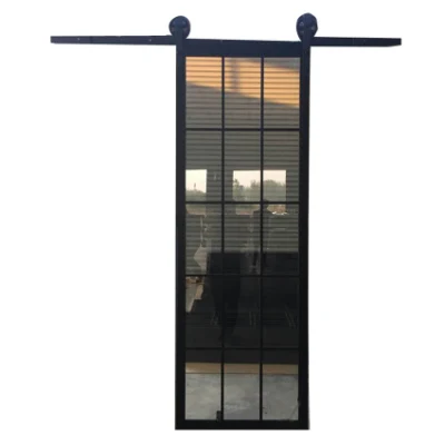 Nuovo Design stile popolare Prezzo basso Loft Doors Black Frame Sportello in vetro di dimensioni e design personalizzati