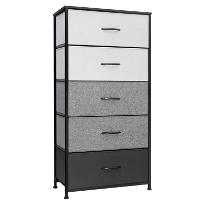  Armadio per stoccaggio tessuti Organizzatore per stoccaggio cassetti Torre per stoccaggio a 4 cassetti Unità di archiviazione in tessuto armadio di stoccaggio in tessuto a più cassetti