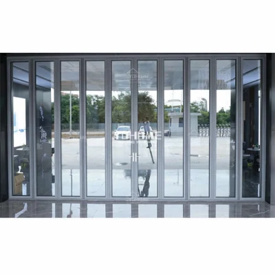 Cina Top Produttore personalizzato Big Taglie Porte a due pieghe in alluminio esterne Alluminio Porte residenziali pieghevoli porta esterna in alluminio pieghevole