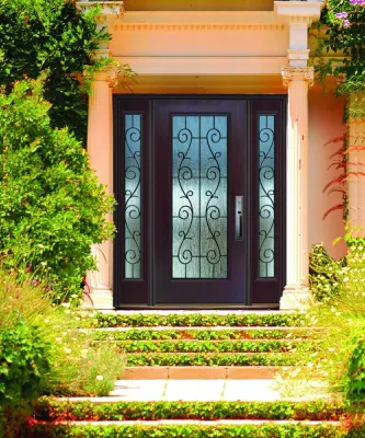  Porte patio francesi in fibra di vetro con cancelli del cortile di alta qualità