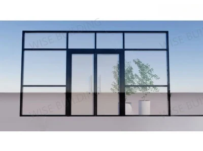 Telaio in metallo europeo moderno ingresso francese Swing alluminio in lega di alluminio Casement Telaio porte con vetro