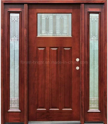  Porta in legno di mogano colorato con una Lite due lati