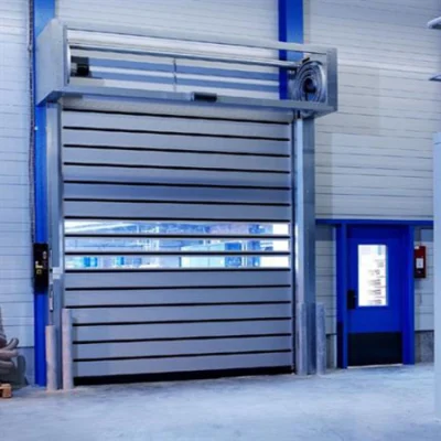 Porta a rulli industriale porta automatica ad alta velocità spirale in alluminio Fast Sportello di sicurezza dell&prime;otturatore a rullo