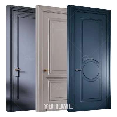  Cina Top Produttore Custom American Classic Primed verniciato porta di legno Porta interna Villa con cornice Porte Classic Camera da Letto interni di design Porte per case