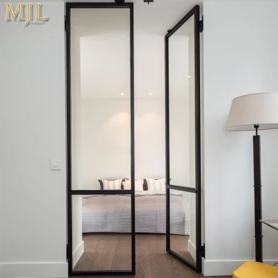 Design anteriore in stile francese Porte esterne in vetro di alluminio
