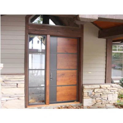  Cbmmart Custom economici Black ingresso porta di legno con lato Progettazione di Windows