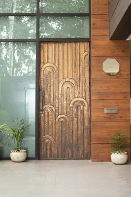  Prima Custom Modern Factory Prezzo sicuro ingresso in PVC in legno massello Porta