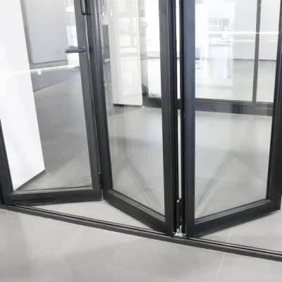 Sixinalu materiale da costruzione stile moderno impermeabili personalizzato Bivold Porte Windows Prezzo di fabbrica Profilo in alluminio balcone struttura in acciaio vetro porta pieghevole