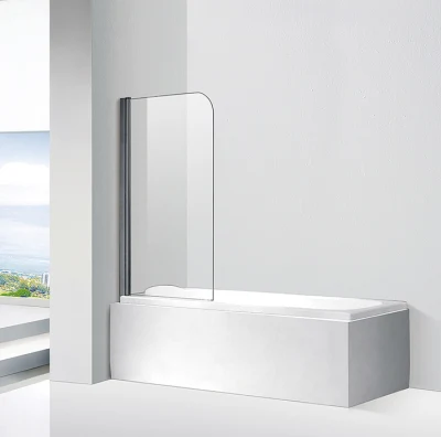 Semplice pannello vasca divisorio in vetro doccia anta in alluminio o acciaio inox Acciaio