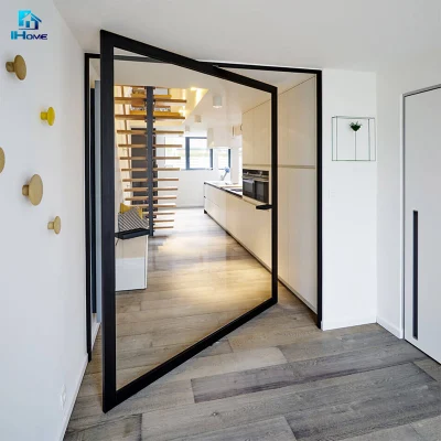  Grande esterno anteriore Design perno in alluminio doppio vetro porta prezzi