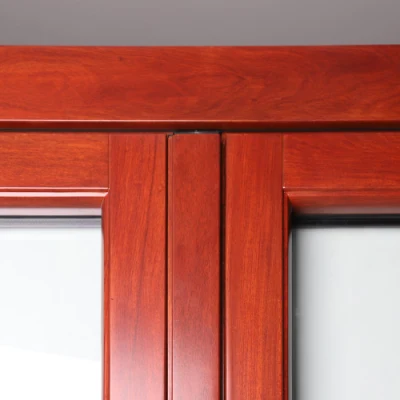 90hc Porte esterne apribili American Oak porta a battente esterna alluminio Anta a battente in vetro porta in legno massello porta a battente con alluminio Telaio