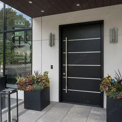 Esterno all&prime;ingrosso Villa sicurezza Design moderno ingresso interno nuovo acciaio inossidabile Porte anteriori di ingresso in acciaio per case