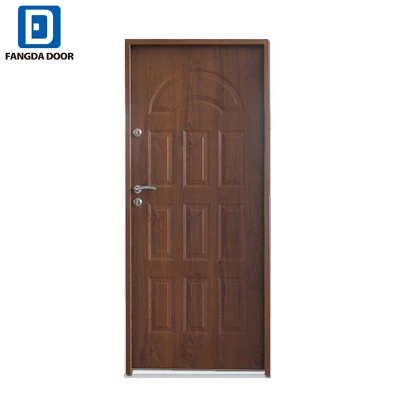  Polan Style Top design arcuato acciaio ferro metallo ingresso sicurezza Porta residenziale con telaio &quot;Know Down&quot; e soglia in alluminio