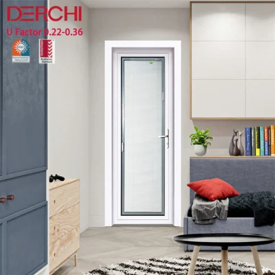  American Modern Design anteriore verniciato nero esterno in acciaio commerciale Con vetro per la casa