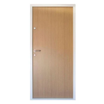 Porte con telaio in metallo ingresso porta esterna moderna in legno massiccio Con montante in acciaio