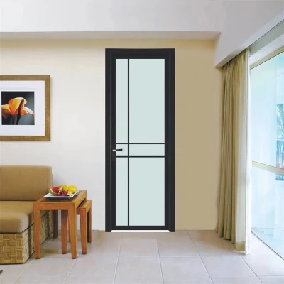  Porte a battente in vetro 6063-T5 in alluminio per porta interna dell&prime;hotel