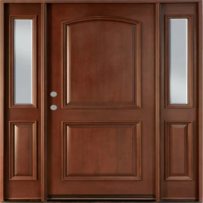  Esterno Design Mahogany Solid Wood porta d&prime;ingresso doppia principale per Casa edificio