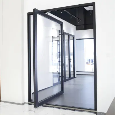  Sixinalu Profilo in alluminio materiale da costruzione Villa di lusso personalizzata esterno Sportello anteriore vetro ingresso ferro metallo sicurezza acciaio perno sportello