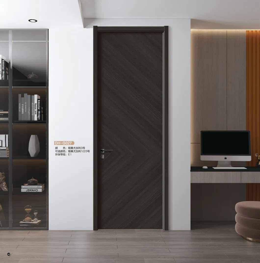 China Top Manufacturer Custom High Quality Bedroom Door Internal Room Door Design Modern Interior Wooden Door