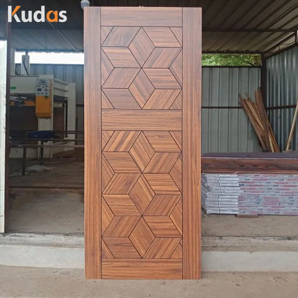 Kudas Panel Interior Fire Rated Walnut Wooden/Flush/Front Entrance Main/Solid Core/Melamine Interior Wood Door