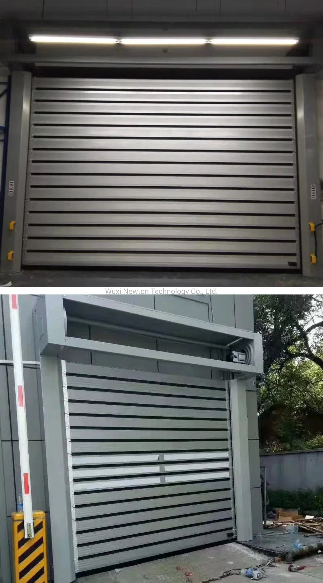 Exterior Large Access Traffic Entrance Automatic Lifting up PVC High Speed Stacking Folding Door for Loading Bay Warehouse