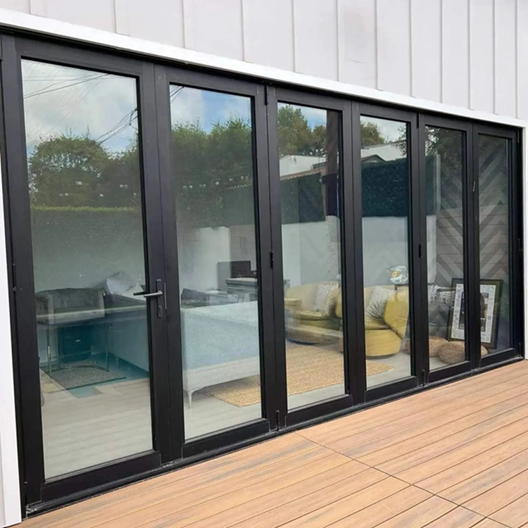 Internal External Bi Fold Patio Vertical Aluminum Folding Door and Window Push up for Balcony