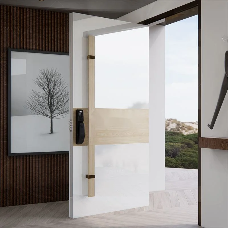 American Modern Design External Wood Door Pivot Big Solid Wood Entrance Door