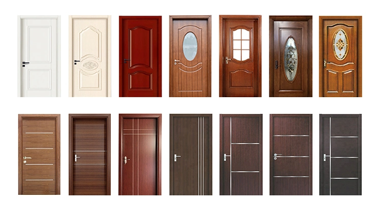 Custom Composite Teak Modern Plywood Main Internal Room Flush Panel Moisture-Proo Fmdf Timber WPC Solid Interior Hard PVC Wooden Door